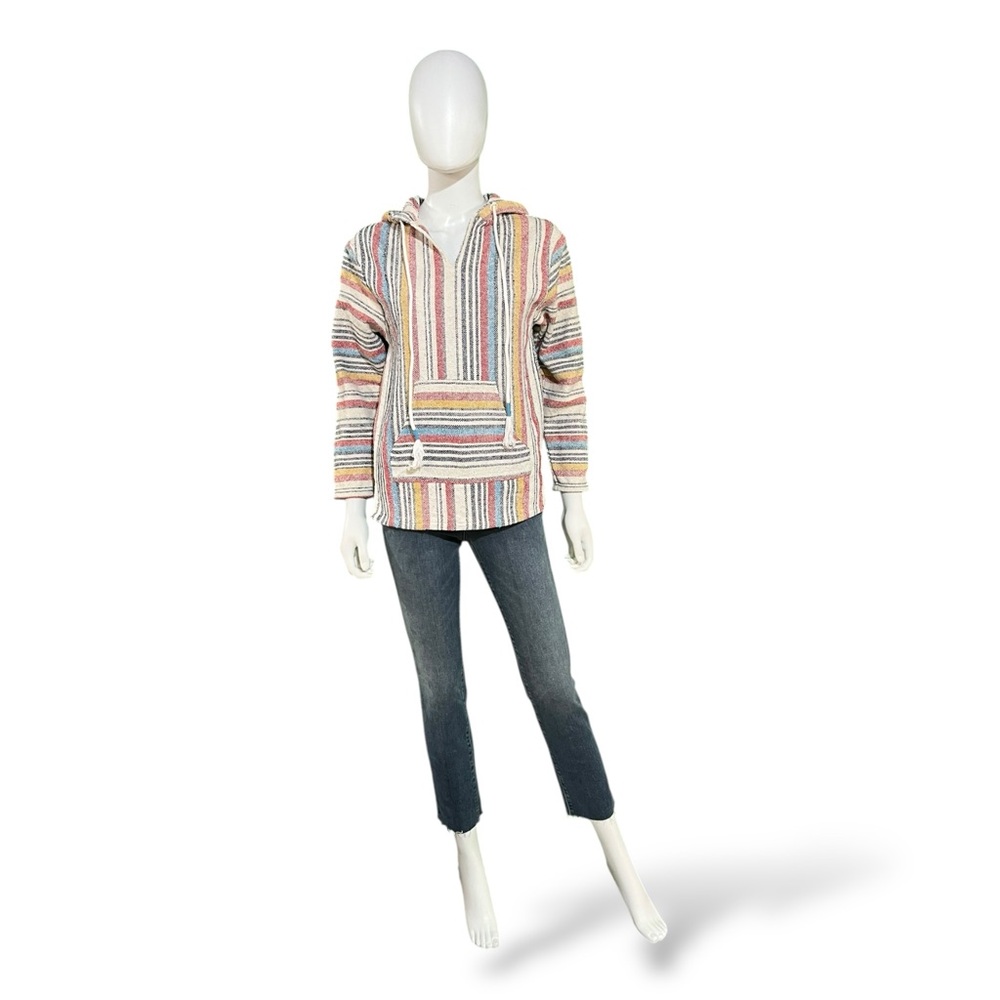 Beach Life by LA Drft Multicolored Striped Hoodie, XS